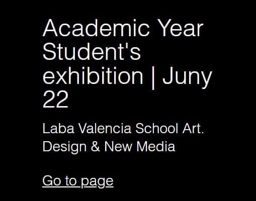Academic Year Students Exhibition LABA Valencia 2022