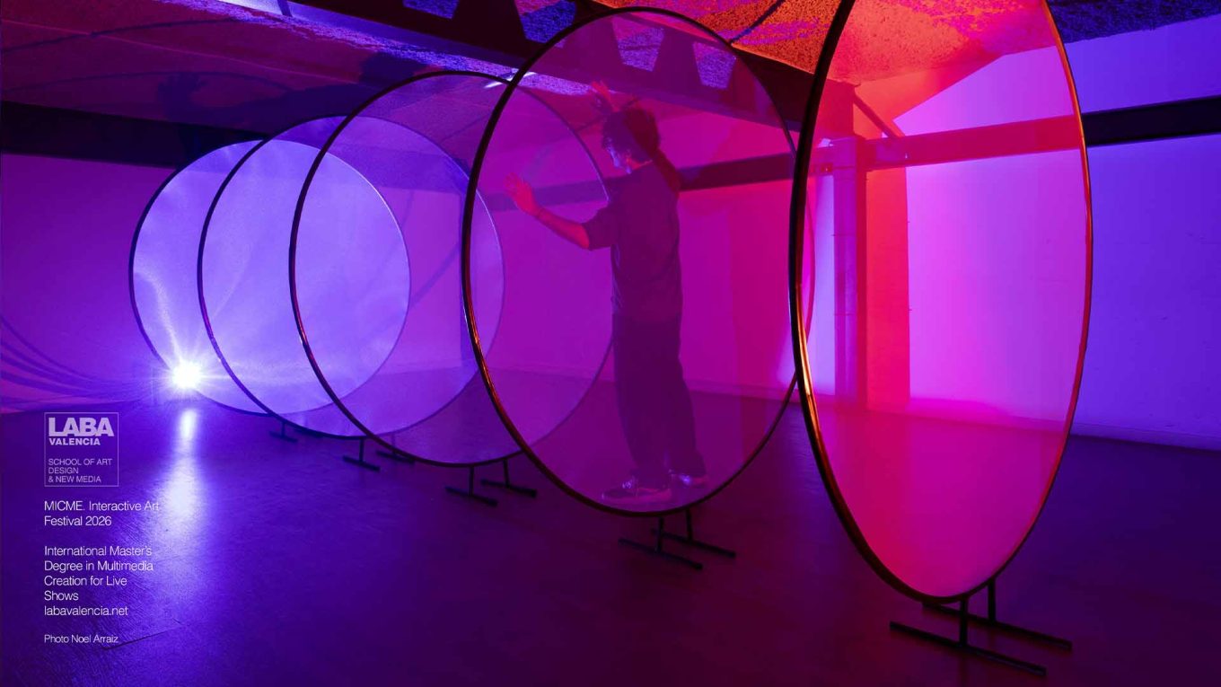 CIRCLES interactive installation at MICME Interactive Art Festival LABA Valencia