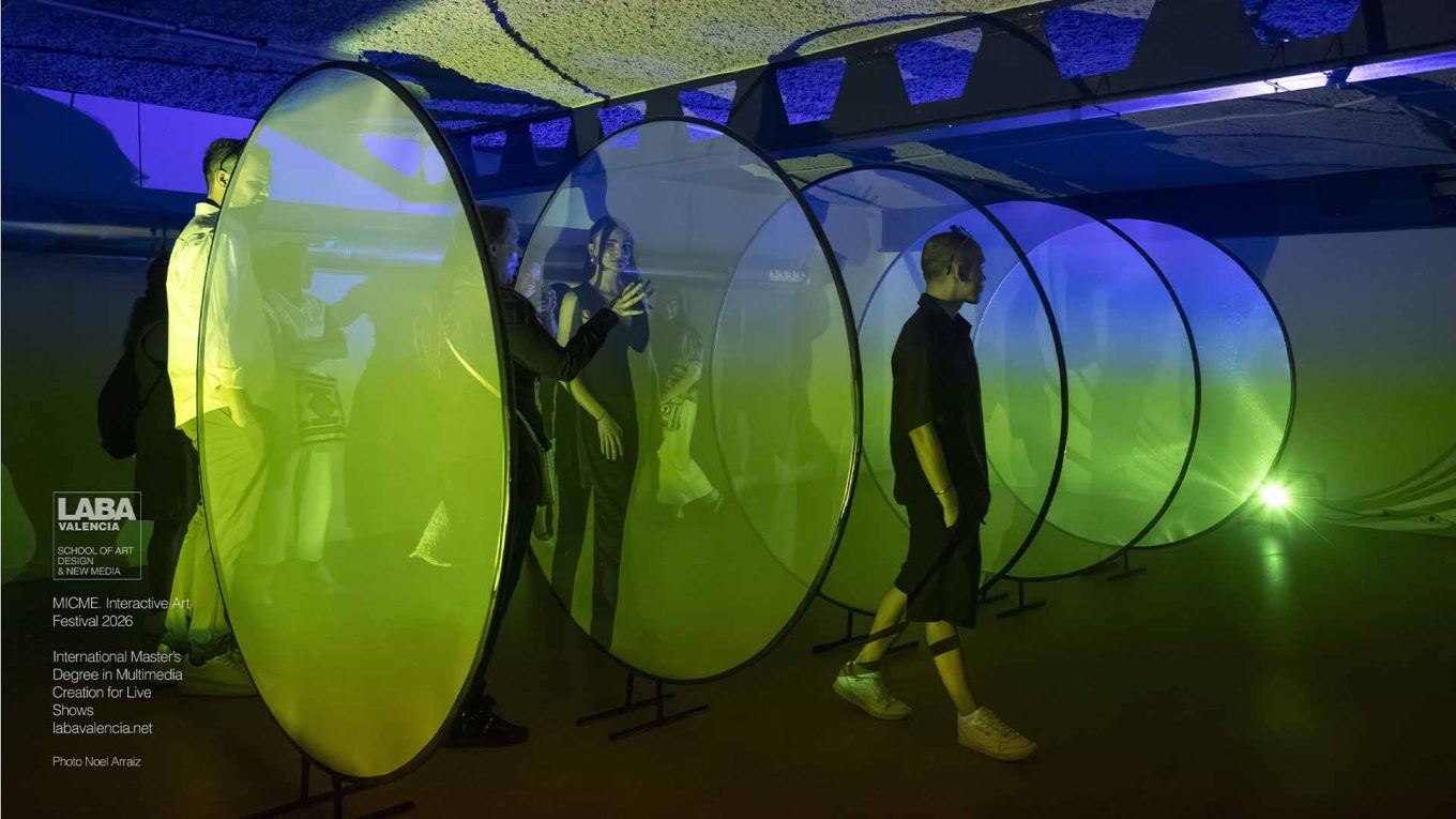 CIRCLES interactive installation at MICME Interactive Art Festival LABA Valencia