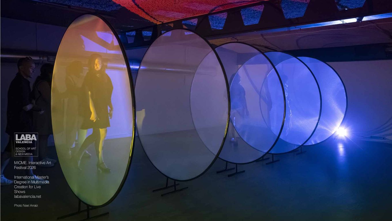 CIRCLES interactive installation at MICME Interactive Art Festival LABA Valencia