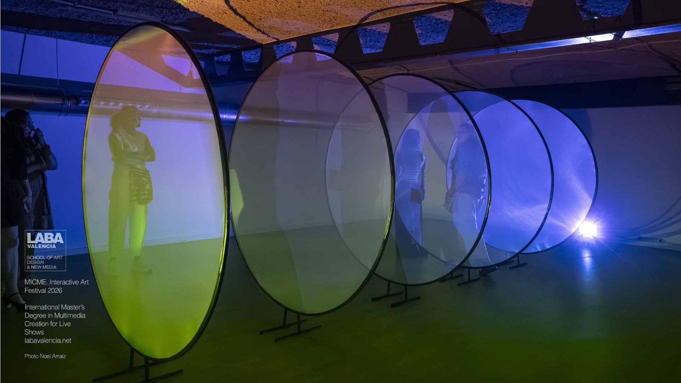 CIRCLES interactive installation at MICME Interactive Art Festival LABA Valencia