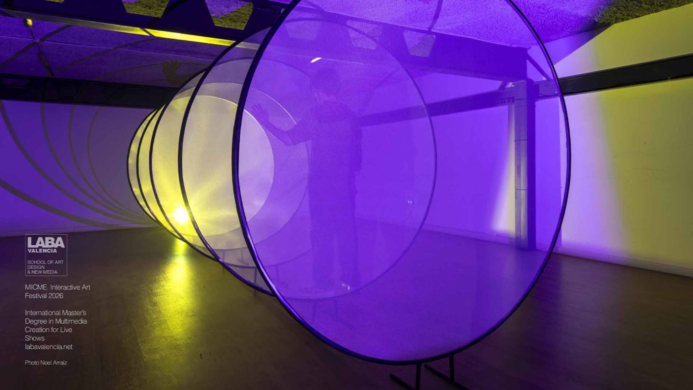 CIRCLES interactive installation at MICME Interactive Art Festival LABA Valencia