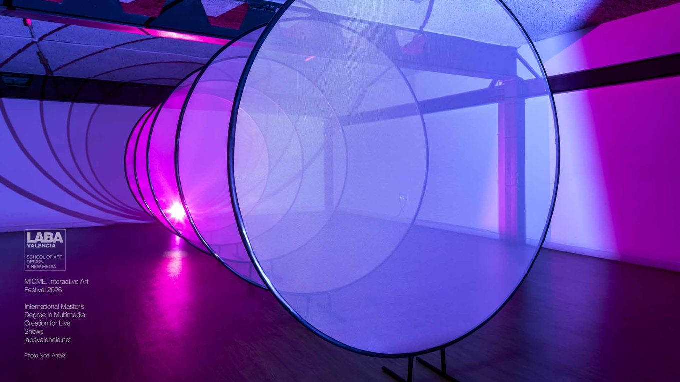 CIRCLES interactive installation at MICME Interactive Art Festival LABA Valencia