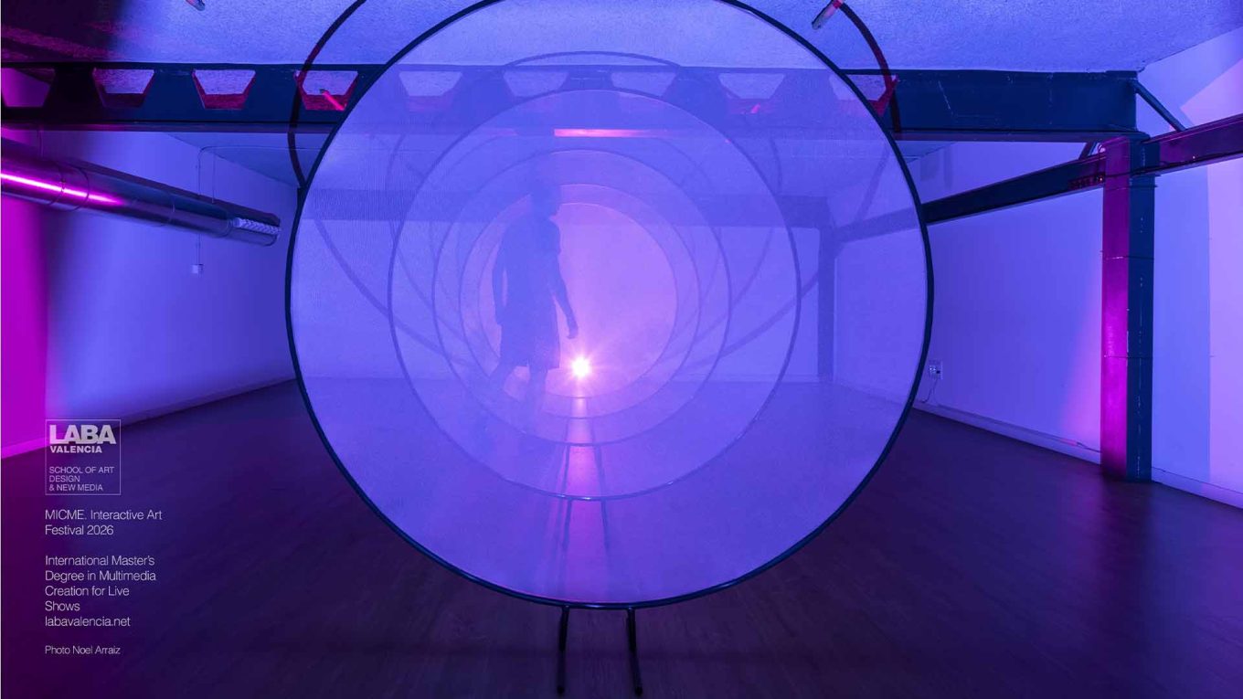 CIRCLES interactive installation at MICME Interactive Art Festival LABA Valencia
