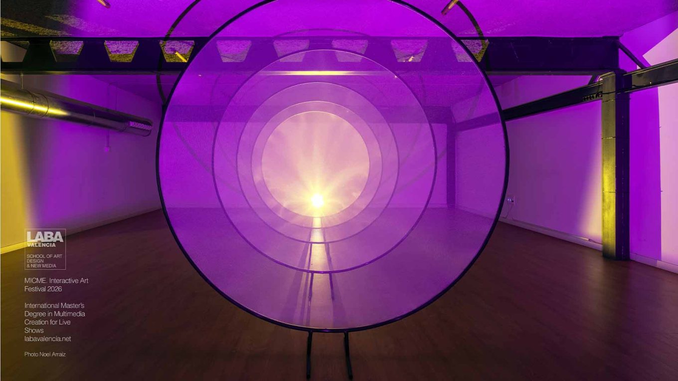 CIRCLES interactive installation at MICME Interactive Art Festival LABA Valencia