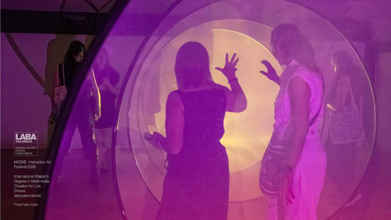 CIRCLES interactive installation at MICME Interactive Art Festival LABA Valencia