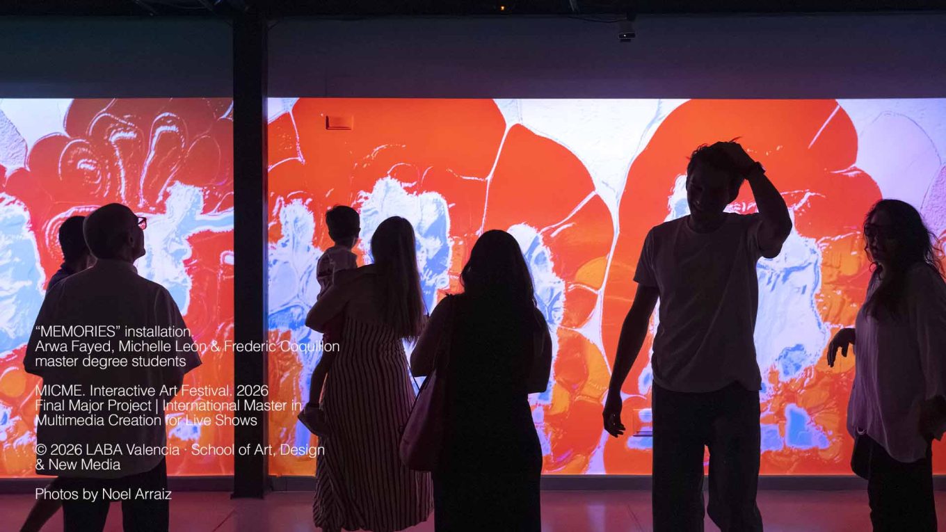 PLAYGROUND installation by João Figueiras, Adriana Salame, Frederic Coquillon and Maryam DeVries. MICME – International Master in Multimedia Creation for Live Shows, LABA Valencia.