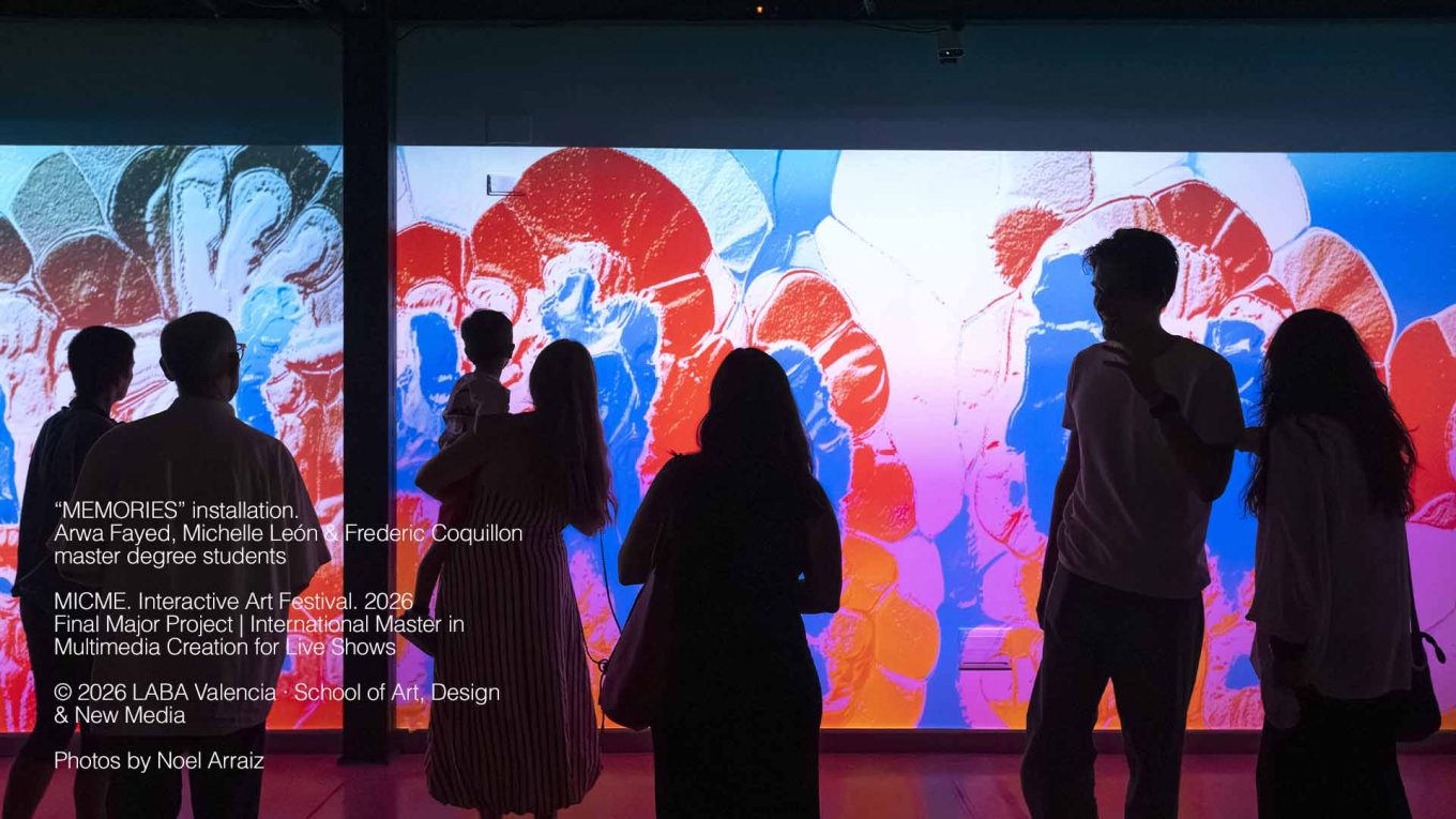 PLAYGROUND installation by João Figueiras, Adriana Salame, Frederic Coquillon and Maryam DeVries. MICME – International Master in Multimedia Creation for Live Shows, LABA Valencia.