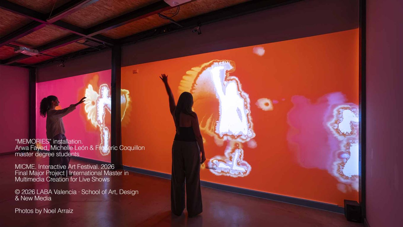 PLAYGROUND installation by João Figueiras, Adriana Salame, Frederic Coquillon and Maryam DeVries. MICME – International Master in Multimedia Creation for Live Shows, LABA Valencia.