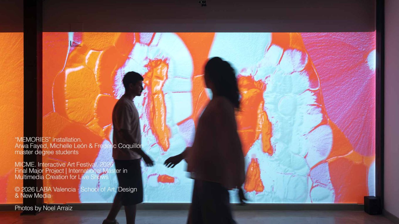 PLAYGROUND installation by João Figueiras, Adriana Salame, Frederic Coquillon and Maryam DeVries. MICME – International Master in Multimedia Creation for Live Shows, LABA Valencia.