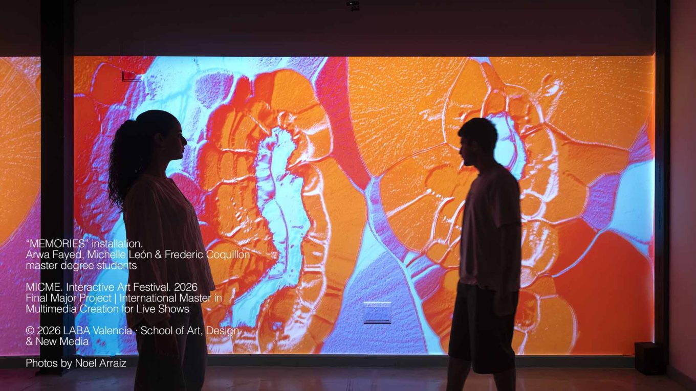 PLAYGROUND installation by João Figueiras, Adriana Salame, Frederic Coquillon and Maryam DeVries. MICME – International Master in Multimedia Creation for Live Shows, LABA Valencia.