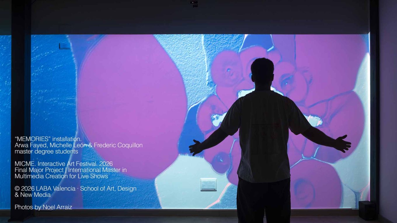 PLAYGROUND installation by João Figueiras, Adriana Salame, Frederic Coquillon and Maryam DeVries. MICME – International Master in Multimedia Creation for Live Shows, LABA Valencia.