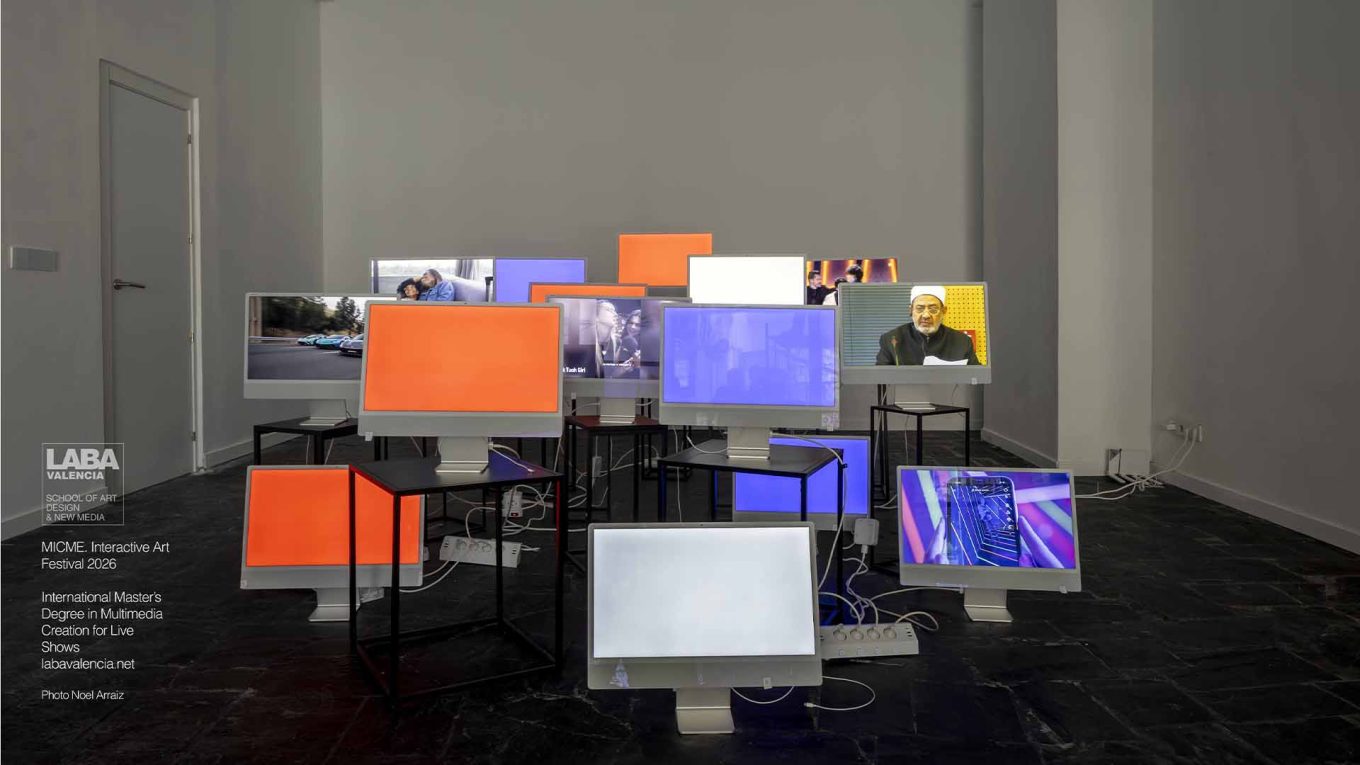 MICME Interactive Art Festival LABA Valencia – OVERLOAD interactive multimedia installation