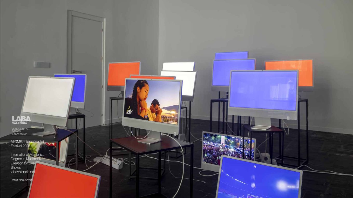 MICME Interactive Art Festival LABA Valencia – OVERLOAD interactive multimedia installation