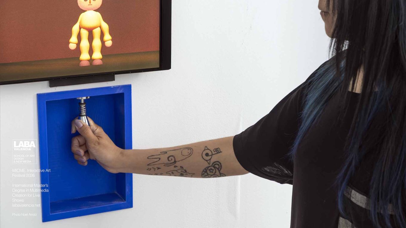 PLAYGROUND installation by João Figueiras, Adriana Salame, Frederic Coquillon and Maryam DeVries. MICME – International Master in Multimedia Creation for Live Shows, LABA Valencia.