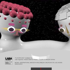 PLAYGROUND installation by João Figueiras, Adriana Salame, Frederic Coquillon and Maryam DeVries. MICME – International Master in Multimedia Creation for Live Shows, LABA Valencia.