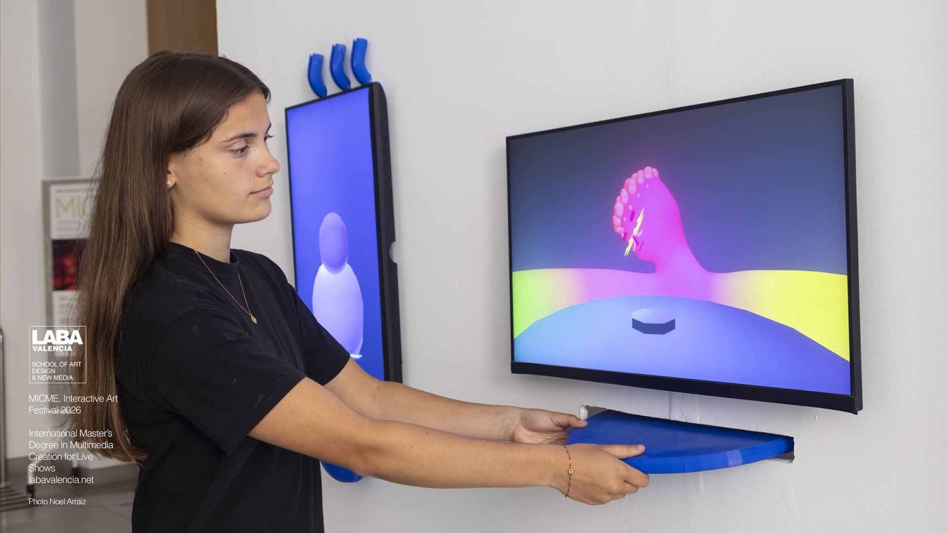 PLAYGROUND installation by João Figueiras, Adriana Salame, Frederic Coquillon and Maryam DeVries. MICME – International Master in Multimedia Creation for Live Shows, LABA Valencia.