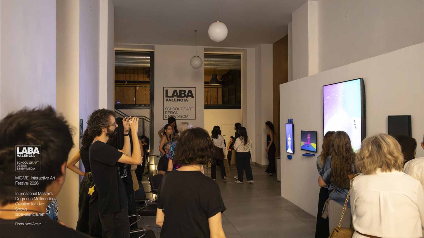 PLAYGROUND installation by João Figueiras, Adriana Salame, Frederic Coquillon and Maryam DeVries. MICME – International Master in Multimedia Creation for Live Shows, LABA Valencia.