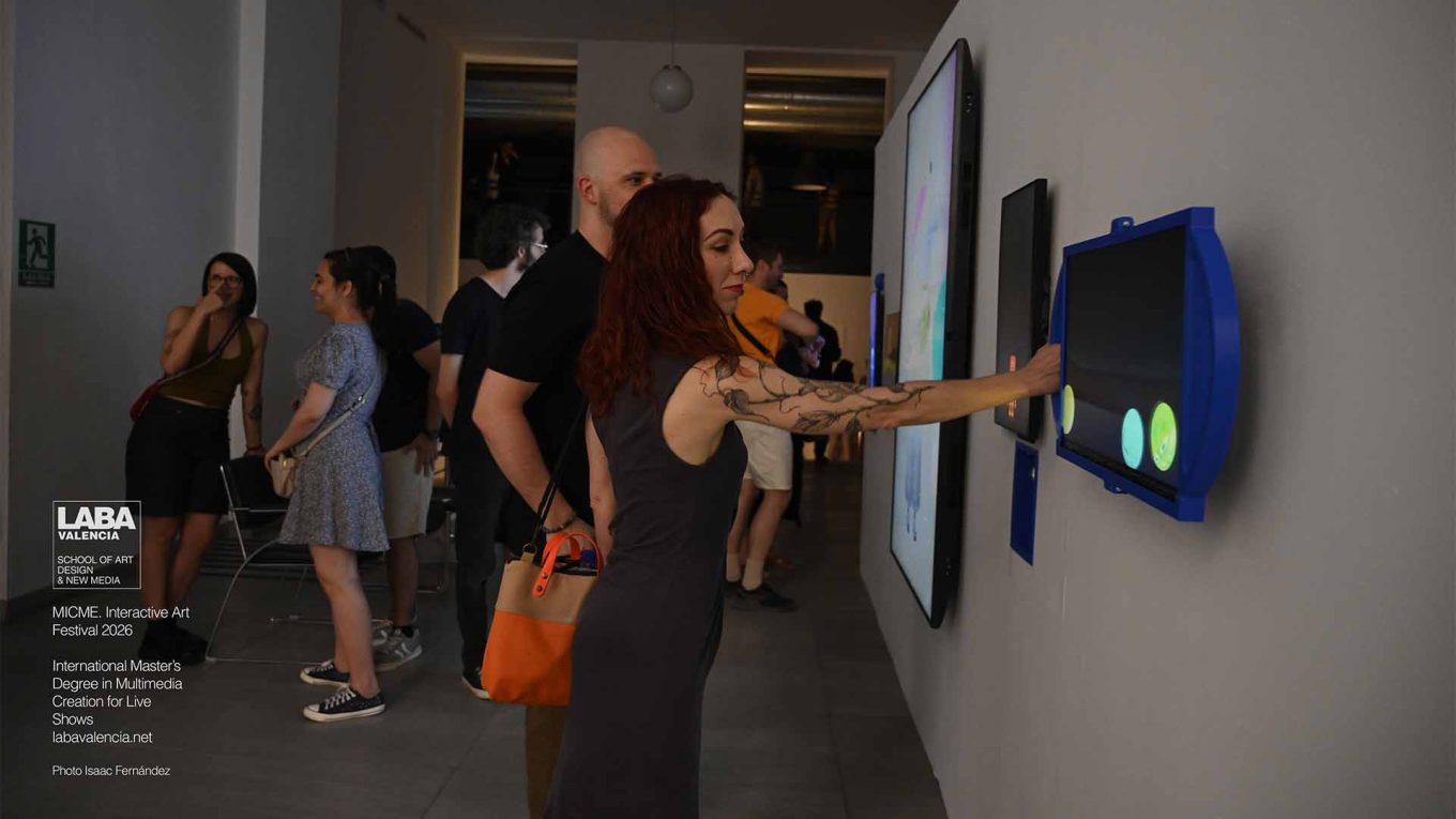 PLAYGROUND installation by João Figueiras, Adriana Salame, Frederic Coquillon and Maryam DeVries. MICME – International Master in Multimedia Creation for Live Shows, LABA Valencia.