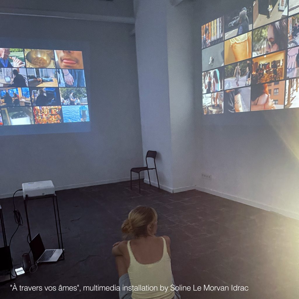 À travers vos âmes, instalacion multimedia dee Soline Le Morvan Idrac